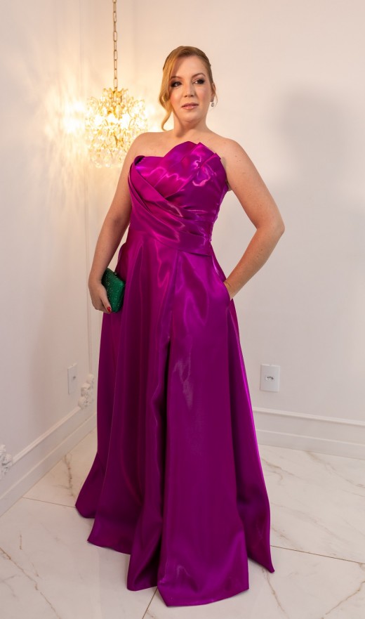 VESTIDO FUCSIA 6628BB