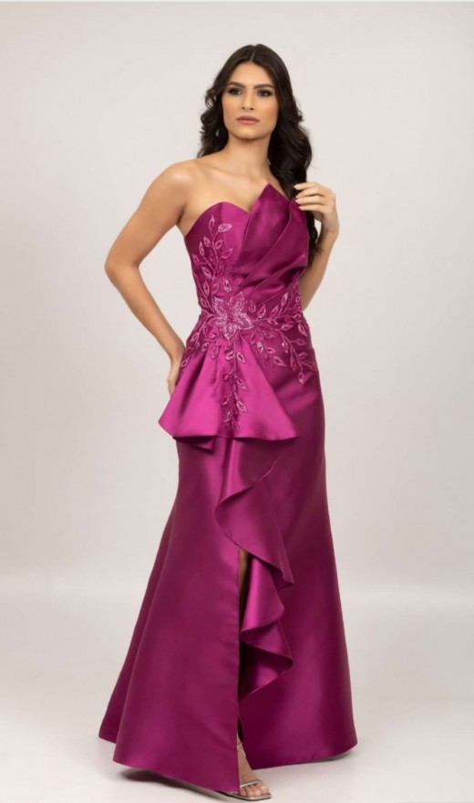 VESTIDO FUCSIA 1073NF