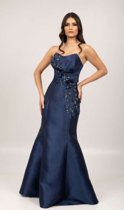 VESTIDO AZUL MARINHO 1089NF