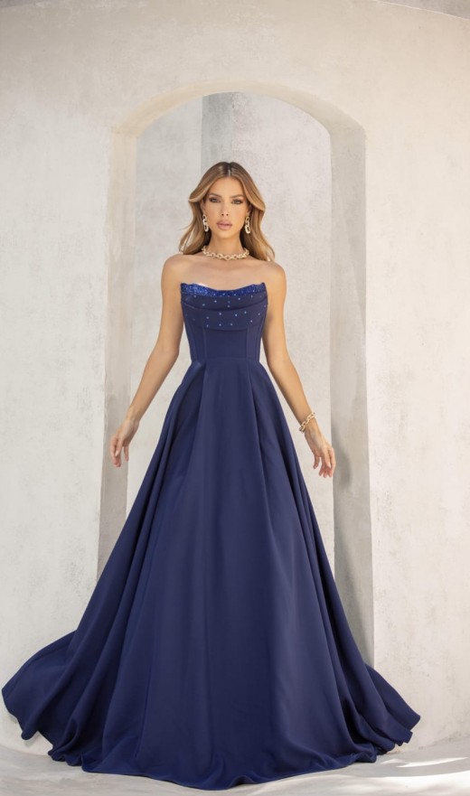 VESTIDO AZUL MARINHO CC8848