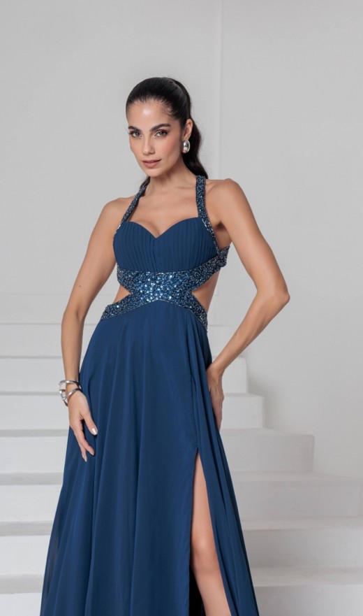 VESTIDO AZUL MARINHO BK20410