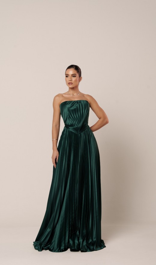 VESTIDO VERDE ESMERALDA 095BF