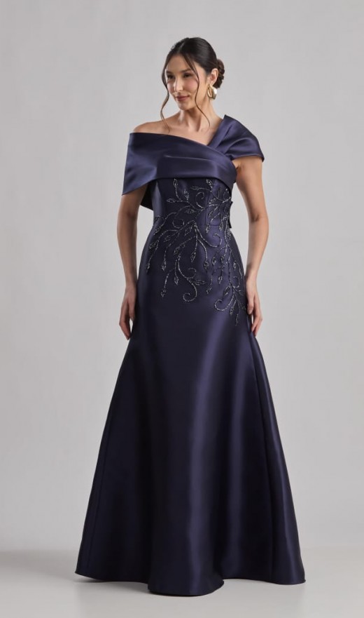VESTIDO AZUL MARINHO 2436K